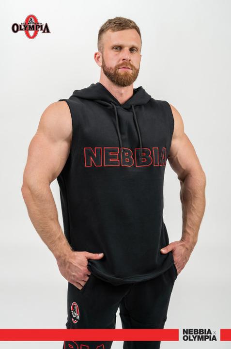 Actual product image Nebbia Sleeveless Hoodie Sweatshirt Iron Beast 710 - black (L)