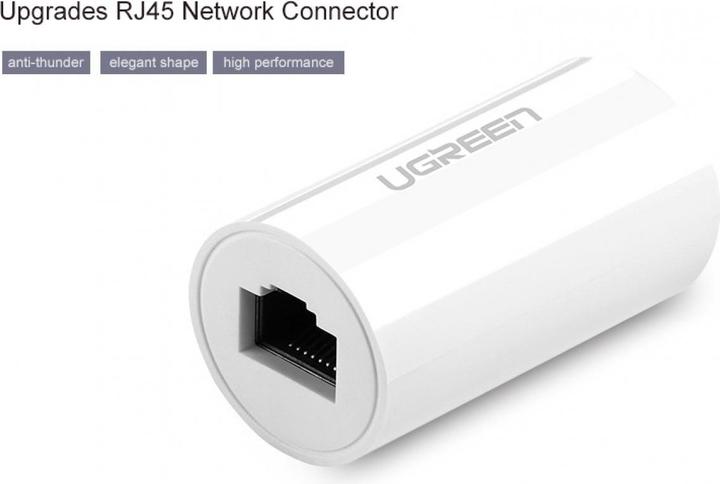 Image du produit Ugreen Ethernet Anti-Thunder RJ45 Coupleur de protection contre la foudre (UTP, CAT5e, 0.05 m)