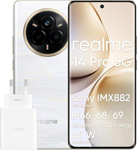 Immagine prodotto realme 14 Pro (512 GB, Bianco perla, 6.77", Doppia SIM, 5G)