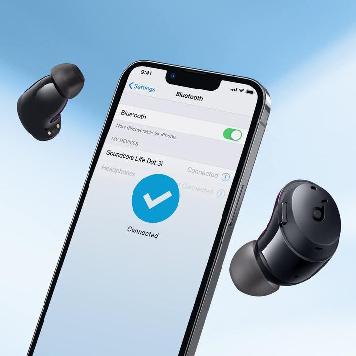Produktbild soundcore eufy Dot 3i Black (ANC, 9 h, Kabellos)