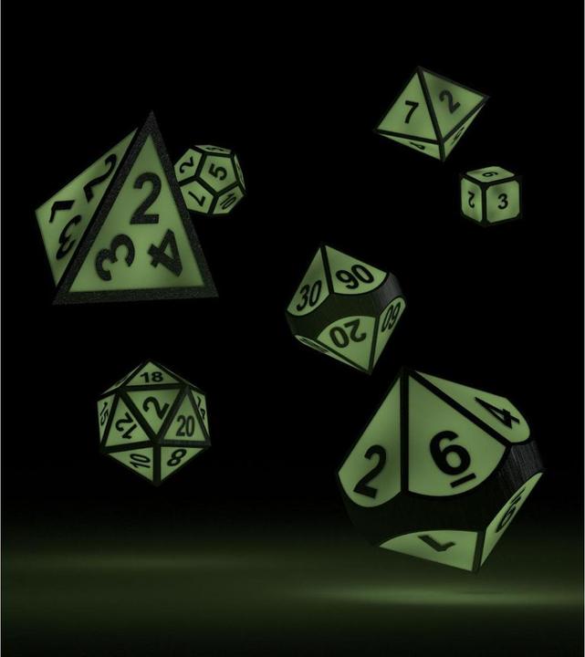 Produktbild Oakie Doakie Dice Würfel RPG-Dice Set: Druid's Blaze Glow in the Dark