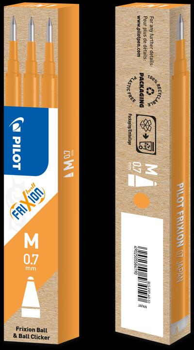 Produktbild Pilot FriXion Refill Set à 3 (Ersatzmine, Orange, 0.35 mm)