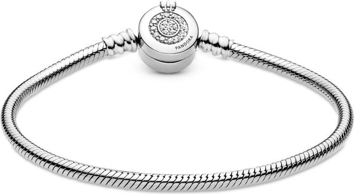 Produktbild Pandora Snake Chain Crown Clasp Armband (17 cm, Silber)