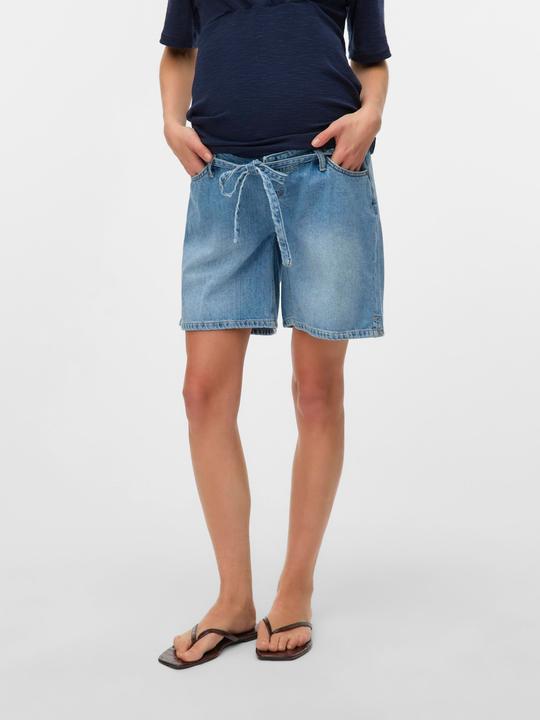 Image du produit Mamalicious Locker geschnitten Mid Rise Shorts Jeans-Shorts (L)