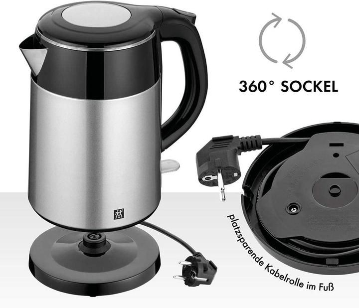 Produktbild Zwilling Wasserkocher 36420-012, Silber/Schwarz (1.20 l, EU-Stecker)