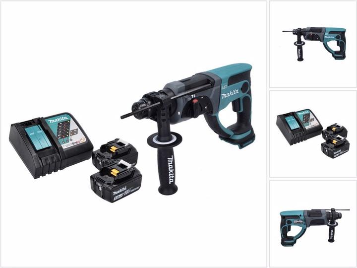 Produktbild Makita DHR 202 RT Akku Kombihammer 18 V 2,0 J SDS Plus + 2x Akku 5,0 Ah + Ladegerät (Akkubetrieb)