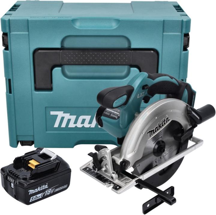 Produktbild Makita DSS 611 T1J Akku Handkreissäge 18 V 165 mm + 1x Akku 5,0 Ah + Makpac - ohne Ladegerät