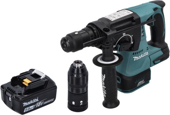 Produktbild Makita DHR 243 T1 Akku Bohrhammer 18 V SDS plus Brushless + 1x Akku 5,0 Ah - ohne Ladegerät (Akkubetrieb)
