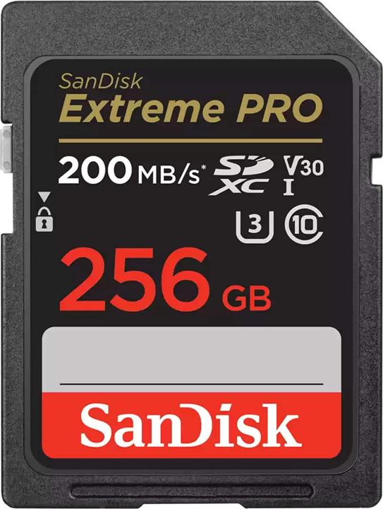 SanDisk Extreme PRO UHS-I V30 (256 Go, SDXC, U3, UHS-I)
