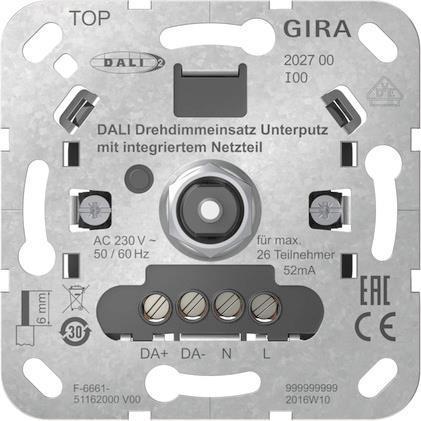 Image du produit Gira Insert de variateur rotatif DALI