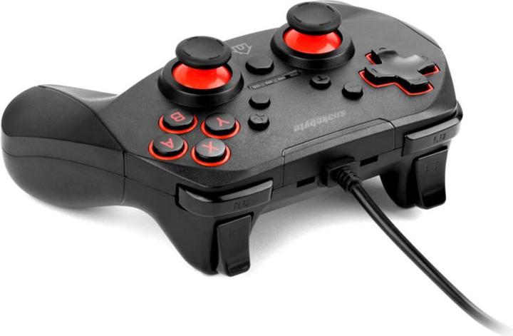 Actual product image Snakebyte Nintendo Switch Game Pad wired (NSW) - black red (Switch)