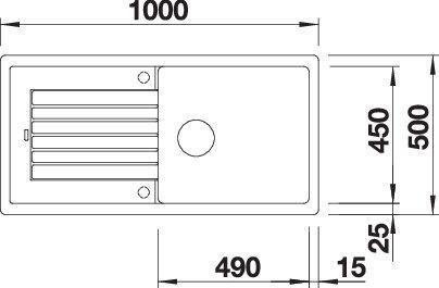 Actual product image Blanco Zia XL 6 S (60 cm, 50 cm)