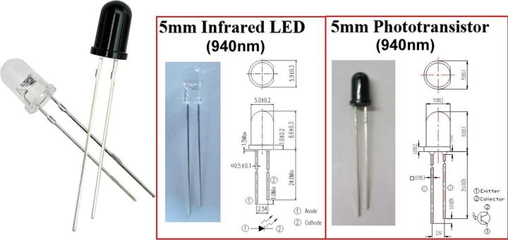 Play-Zone IR-LED und IR-Receiver (Photodiode) Set