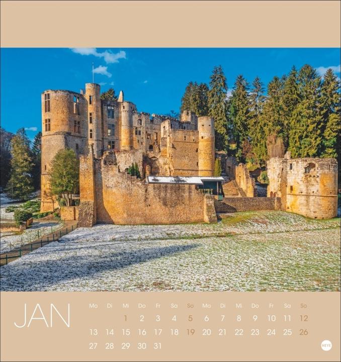 Produktbild Heye Luxemburg Postkartenkalender 2025 (16 x 17 cm, Harter Einband)