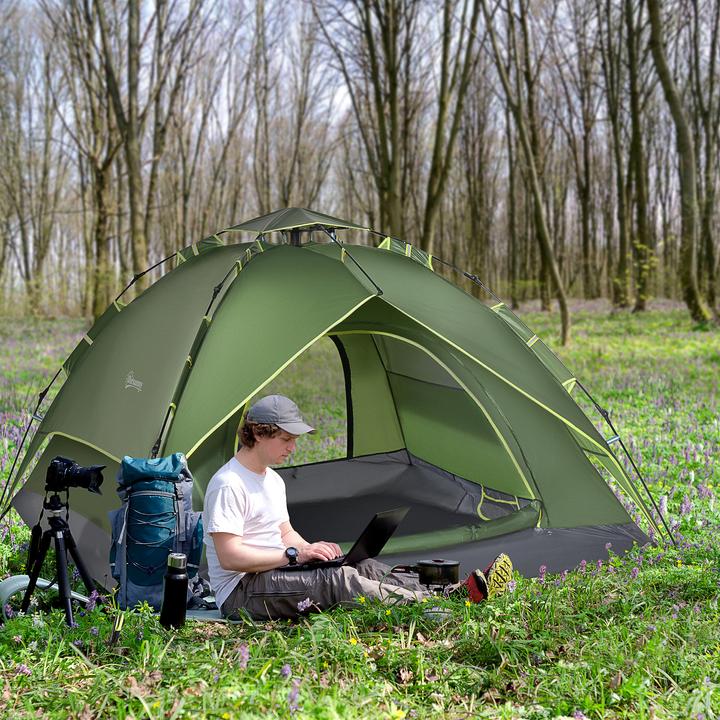 Produktbild Outsunny Doppelzelt Campingzelt (Kuppelzelt, 3.80 kg, 3 Personen)