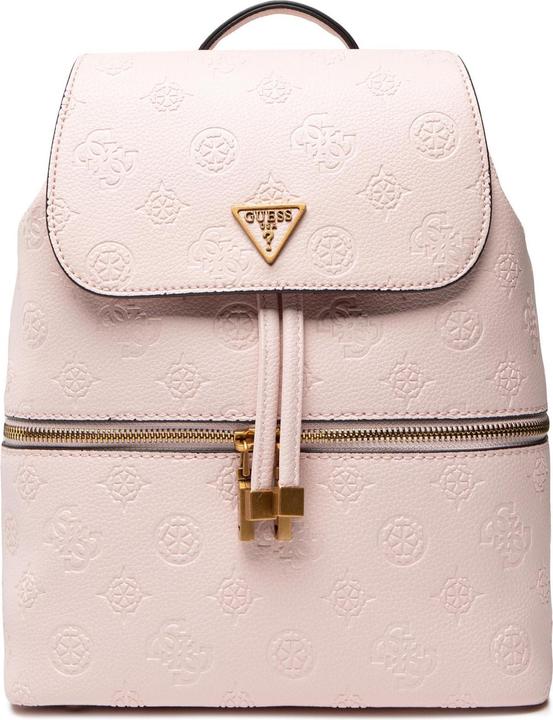 Actual product image Guess Helaina, Polyurethane, Textile Backpack, Light Pink, Lined Compartme
