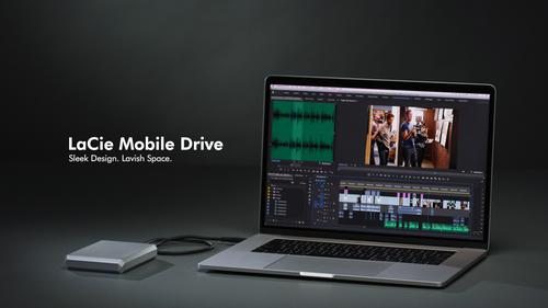 Actual product image LaCie Mobile Drive - Moon Silver (1 TB)