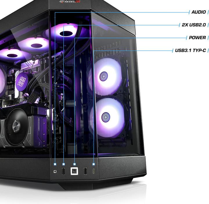 Produktbild Kiebel Poseidon 12 (Intel Core i7-12700KF, 32 GB, 1000 GB, GeForce RTX 4070)