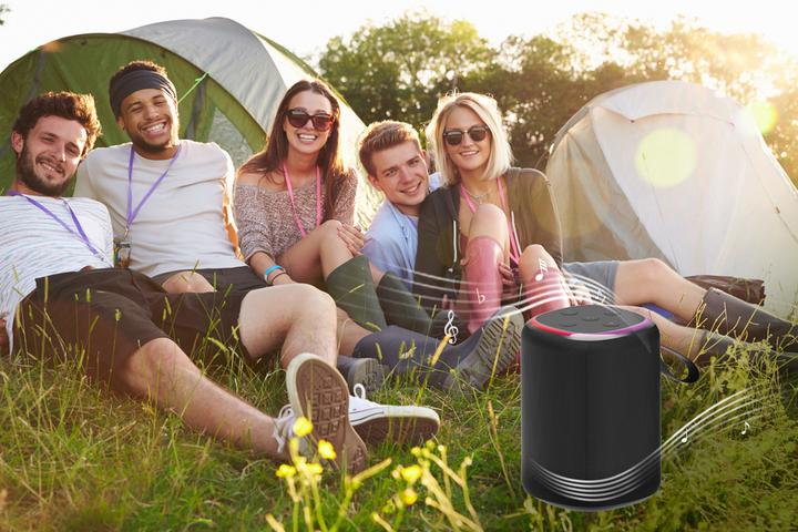 Actual product image Gembird SPEAKER BLUETOOTH/BLACK SPK-BT-LED-08S (4 h)