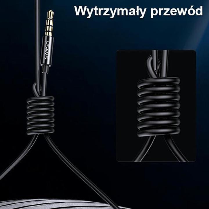 Produktbild Usams Słuchawki stereo EP-44 jack 3.5mm czarny/black HSEP4401 (US-SJ548) (ANC, Kabelgebunden)