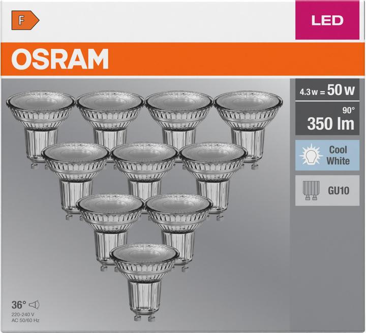 Produktbild Osram Led Base Par16 (GU10, 4.30 W, 350 lm, 10 x, F)