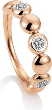 Breuning RING - BRILL. 0,105 Ct. H/si (53, 750/18 K Gold)