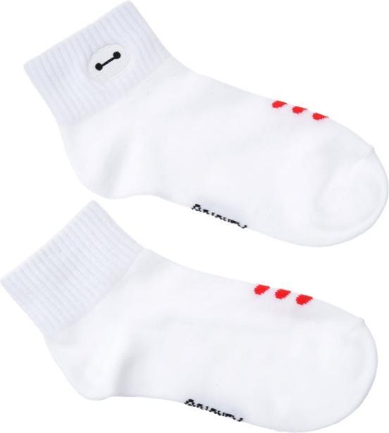 Disney Baymax Gesichtsstickerei Kurzsocken Weiss 36-39 (36 - 39)