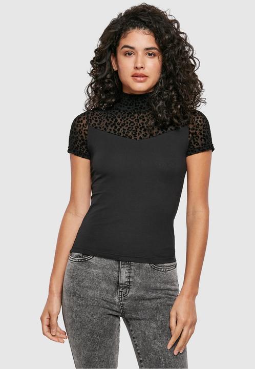 Produktbild Urban Classics Ladies Flock Lace Turtleneck Tee (4XL)