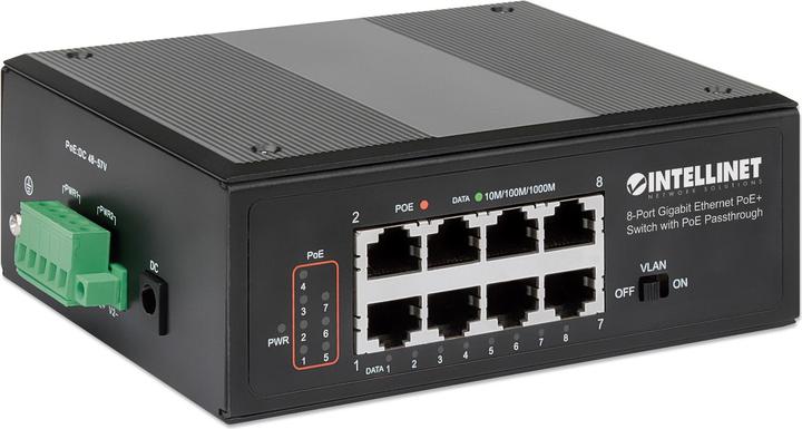 Produktbild Intellinet 8-Port PoE+ Gigabit Switch mit PoE-Passthrough (8 Ports)