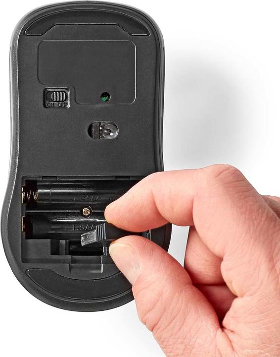 Actual product image Nedis Mouse Wireless 800 / 1200 / 1600 DPI Adjustable DPI Number of buttons: 4 Ambidextrous (Wireless)
