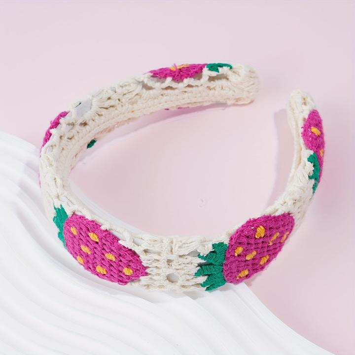 Actual product image Activity Board Boho-Chic Floral Knit Headband- Cute & Stylish Hair Accessory, Perfect for Casual Attire