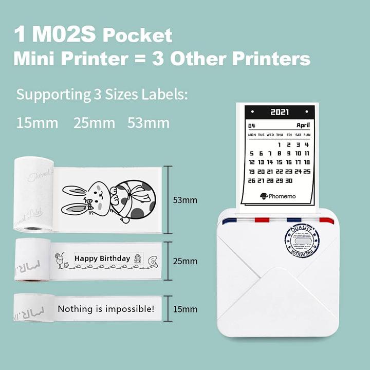 Produktbild Phomemo M02S (Thermotransfer, Schwarz-Weiss)
