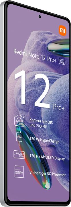 Productafbeelding Xiaomi Redmi Note 12 Pro+ (256 GB, Polair Wit, 6.67", Dubbele SIM, 200 Mpx, 5G)