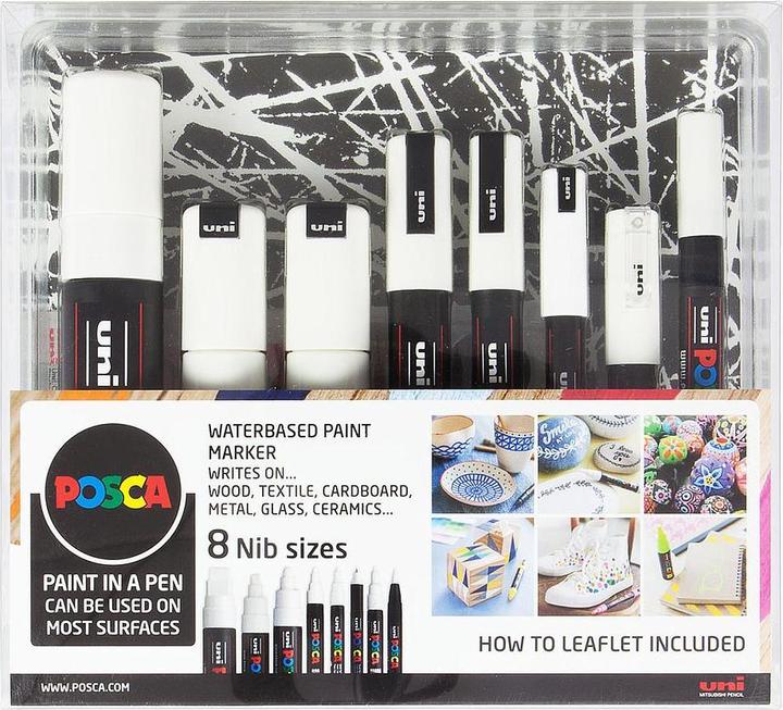 Image du produit Posca Uni (Noir, Blanc, 8 x)