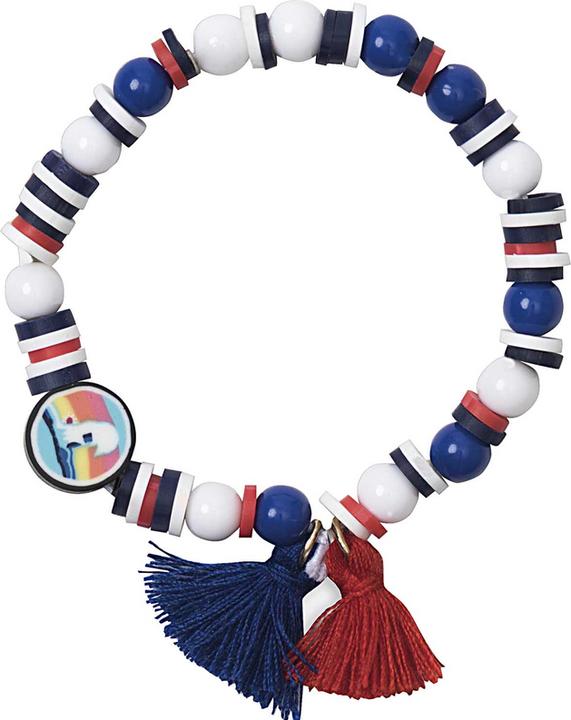 Rico Mini Perlen Armband-Set, blau, rot Material für 1 Armband (Kunststoff, Nylon)