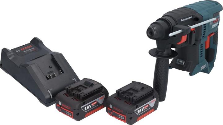 Produktbild Bosch Professional Bosch GBH 18V-21 Professional Akku Bohrhammer 18 V 2,0 J SDS plus Brushless + 2x Akku 4,0 Ah + Lade (Akkubetrieb)