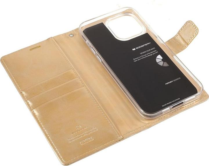 Actual product image iPhone 13 Pro - Blue Moon Leather Case Cover Cards gold (Apple iPhone 13 Pro)