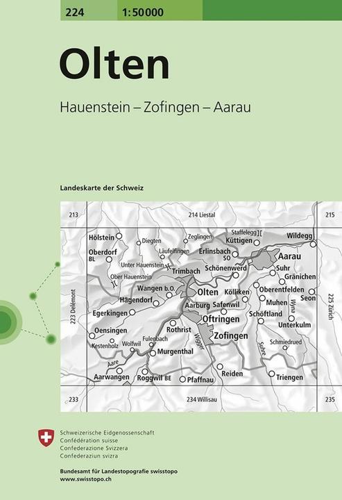 Landkarte 224 Olten 1:50'000