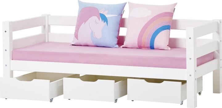 Produktbild Hoppekids ECO Luxury Junior Bett mit Rückenlehne 70x160cm, Weiss (70 x 160 cm)