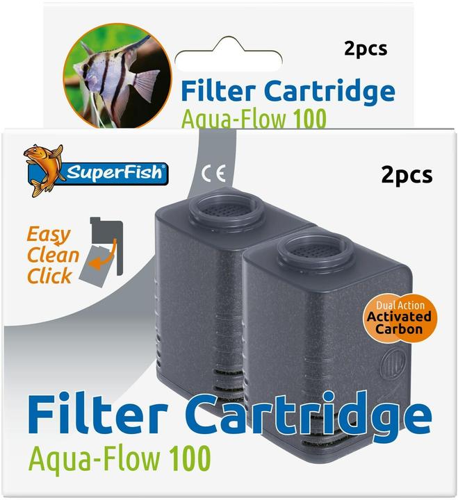 SuperFish Ersatzkasette zu Aquaflow 100 & 150, 2 Stück (Innenfilter)