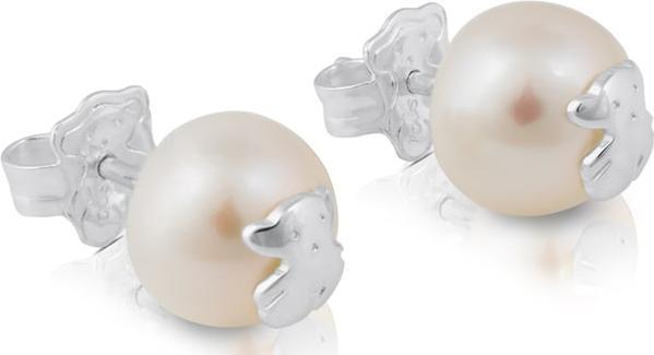 Image du produit Tous Boucles d'oreilles en perles réelles avec ours 411143500 (Argent Sterling)