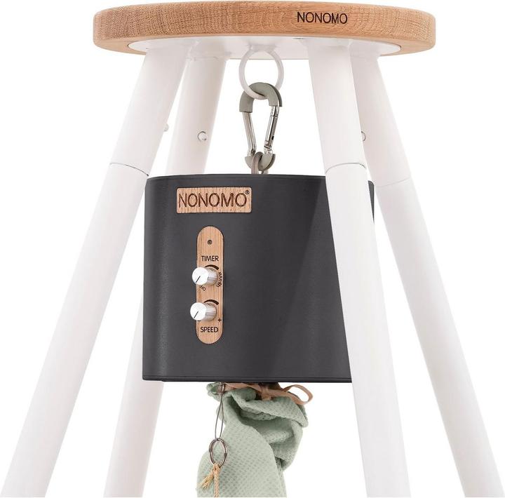 Actual product image Nonomo Federwiege mit Move anthrazit und Tipi weiss