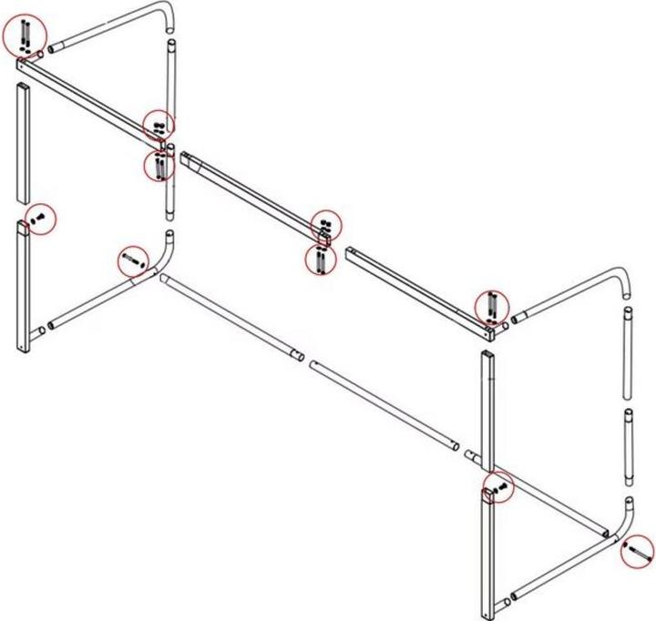 Hudora 1 Schraubenset für Fussballtor Allround