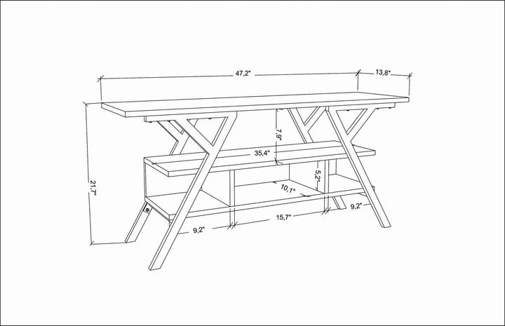 Actual product image Kalune Design Bryant (120 x 35 x 55 cm)