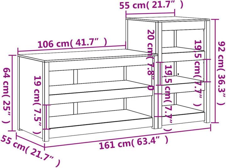 Produktbild VidaXL Outdoor-Küchenschränke 2 Stk. Massivholz