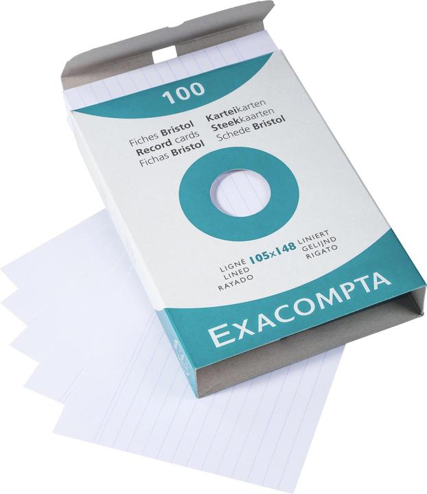 Immagine prodotto Exacompta Flashcards (A6, 205 g/m², 100 x)