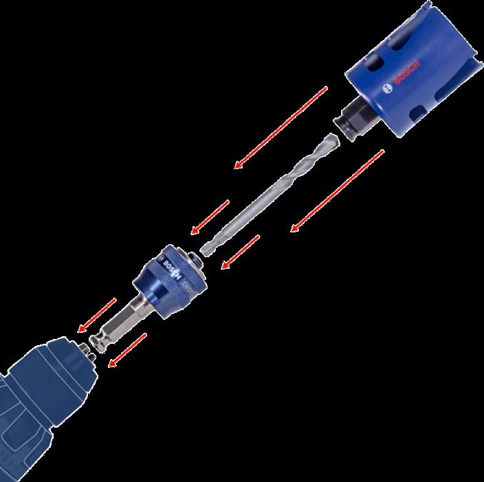 Produktbild Bosch Professional Zubehör Aufnahmeschaft "Power Change" - SDS-plus - mit Zentrierbohrer (7.15 Millimeter)