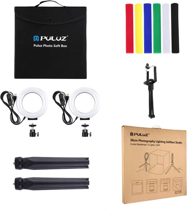 Actual product image Puluz Photo Studio Box 30m with 2x Ring Light (Ring light)