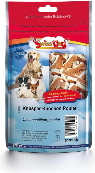 Produktbild SwissDog Knusper-Knochen S Poulet (Adult, Junior, Senior, 1 Stk., 130 g)