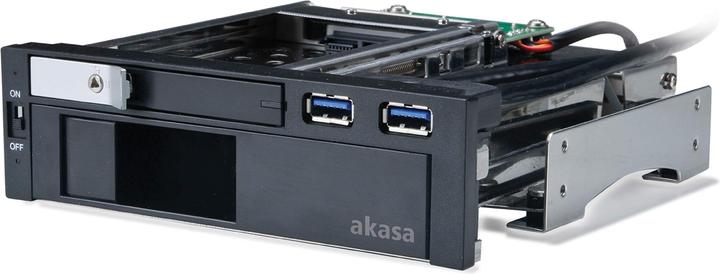 Actual product image Akasa Lokstor M51 enclosure for storage drives with front connectors